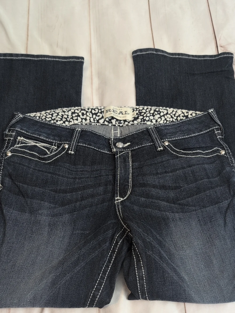 Ariat REAL Rosy Whipstitch Jeans Women’s 34R Low Rise Bootcut Lakeshore